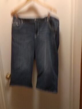 Style & Co. Dark Blue Denim Capris with Contrast Stitching